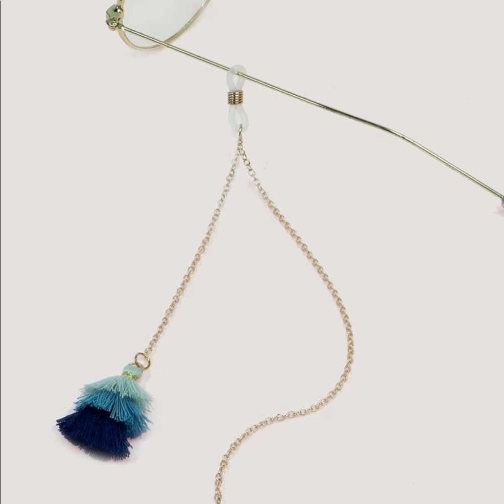 VB Blue Tassel Eyewear Cord